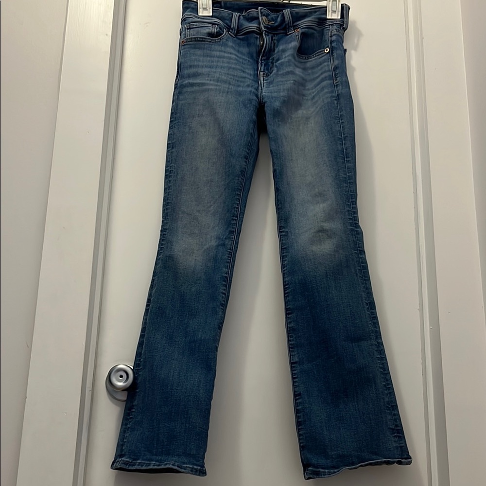 American Eagle Outfitters Blue Flare Wide Leg Jeans